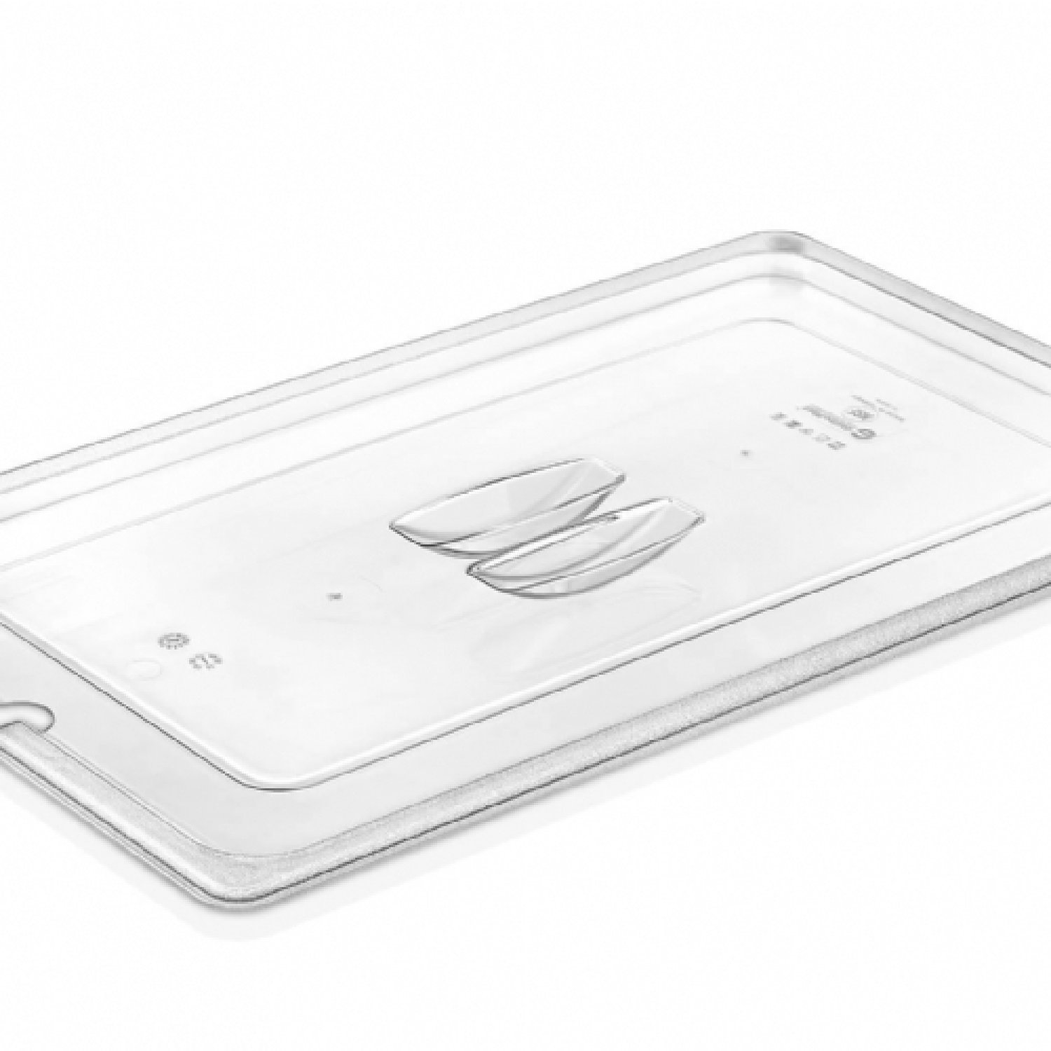 GN 1/3 Notched Lids For Gn Pc Container - GNPL-13N - Clear HZL6