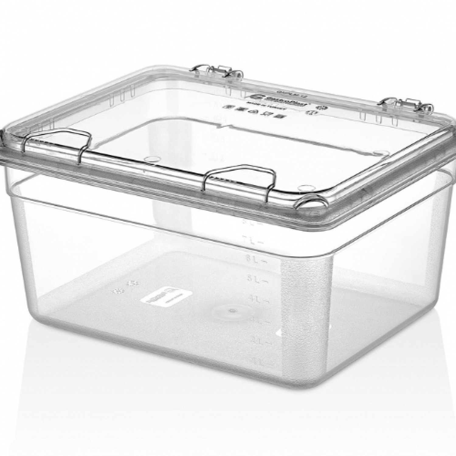 GNPC 1/2 Solid Flip Lid - GNPLM-12 - Clear JMNW