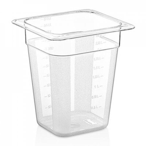 GN PC CONTAINER 200 mm 2,5 Lt - 84 Oz - GNP-16200 - Clear