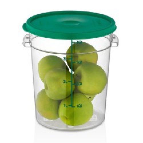 PC Round Container - GRP-4 - 4.2 Lt - 142 Oz - Clear